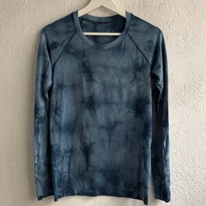 Lululemon Swiftly Blue Tie-Dye Long Sleeve Shirt